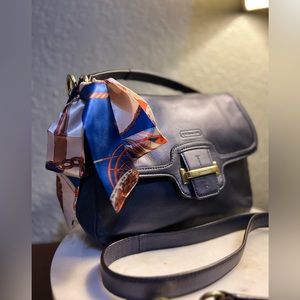 COACH NWOT TAYLOR LEATHER FLAP CROSSBODY  F25206BRASS/ METALLIC MIDNIGHT